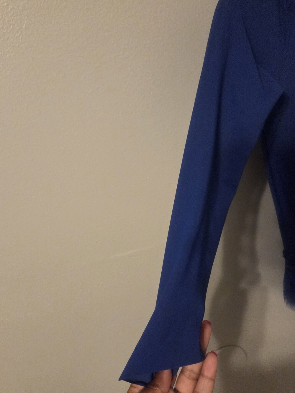 Chiara Boni La Petite Robe Women's Blue Formal Gown 3/4 sleeves Sz 40 = Sz 4 - Picture 9 of 14